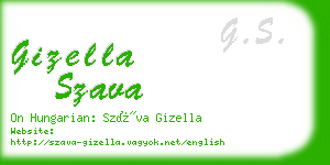 gizella szava business card